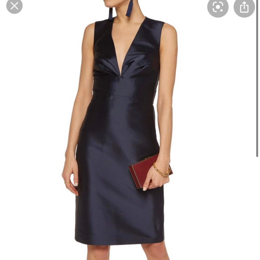 Occasion deep blue satin dress